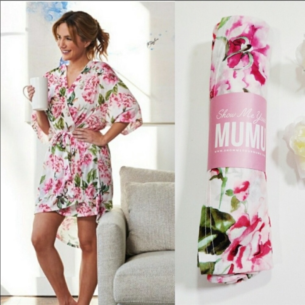 NWT Show Me Your MuMu Brie Robe Garden of Blooms